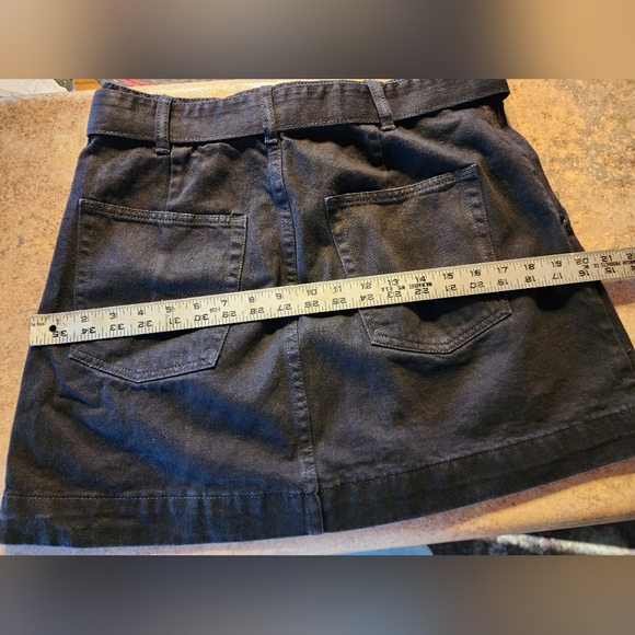 We The Free Women's Jade Belted Black Ash Denim Skirt Size 31 - Picture 10 of 10